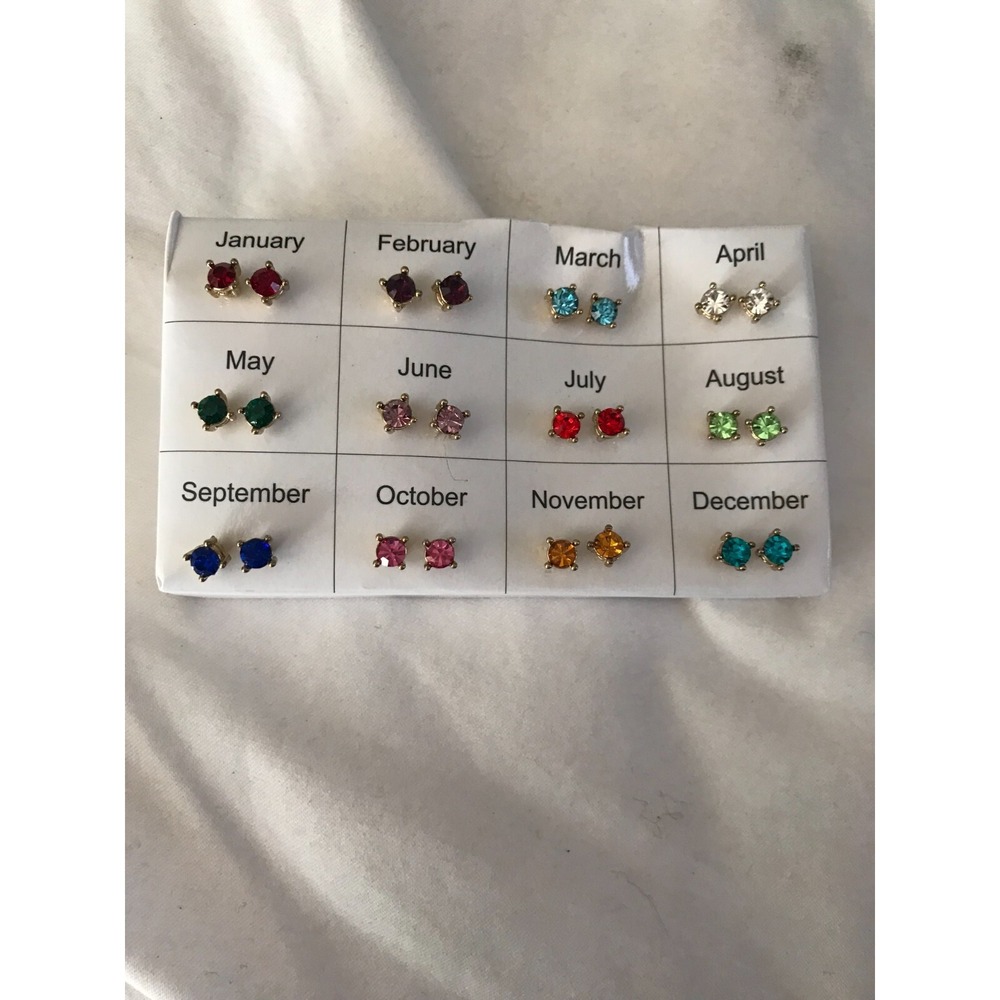 Avon All -in- One Calendar Earrings in blue signature box